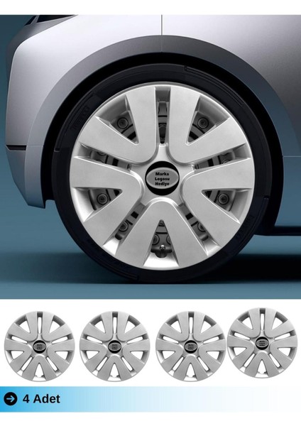 Skoda Scala 13 Inç Jant Kapağı Amblemli Gri (4-Adet) 104 MJDT-MB-11424