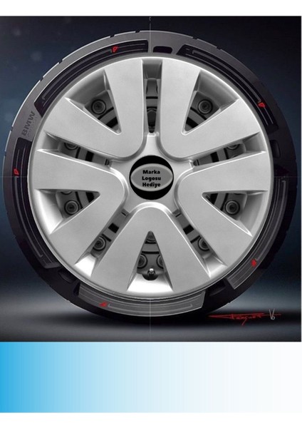 Skoda Scala 13 Inç Jant Kapağı Amblemli Gri (4-Adet) 104 MJDT-MB-11424