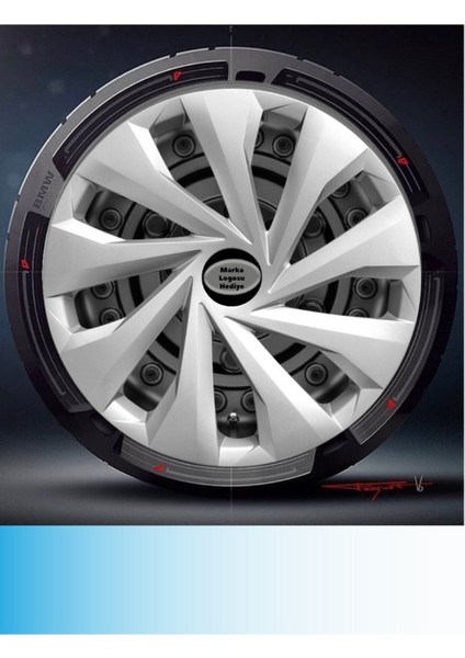 Dacia Doker 15 Inç Jant Kapağı Amblemli Gri (4-Adet) 130 MJDT-MB-3849