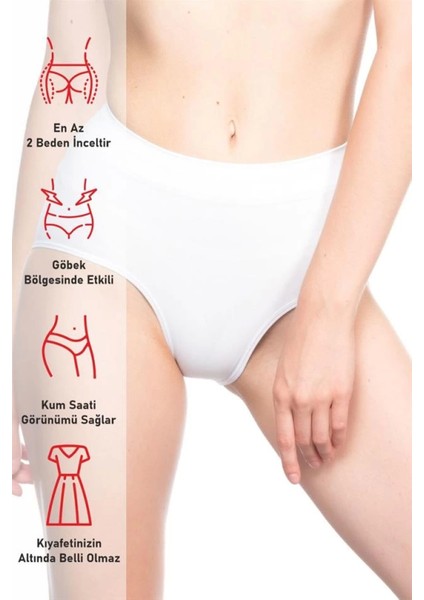 Modlive Beyaz Emay 7025 Ince Düşük Bel Slip Korse fırsatları