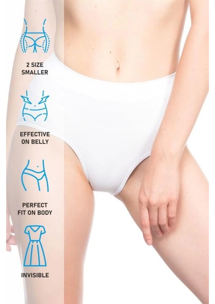 Modlive Beyaz Emay 7025 Ince Düşük Bel Slip Korse indirimleri