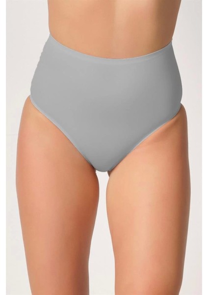 Modlive Gri Emay 2803 Yapıştırma Lazer Kesim Külot modelleri