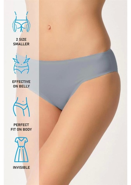 Modlive Gri Emay 2803 Yapıştırma Lazer Kesim Külot indirimleri