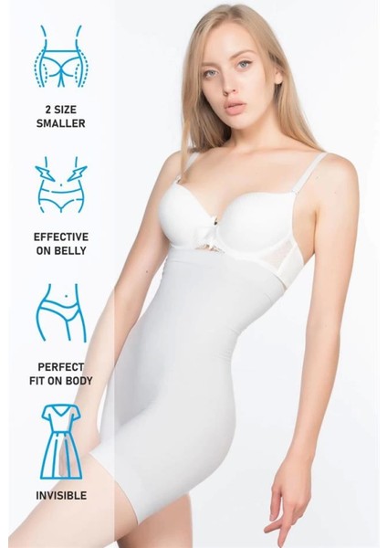 Modlive Ekru Mı Emay 7026 Yüksek Bel Paçalı Korse fiyatları