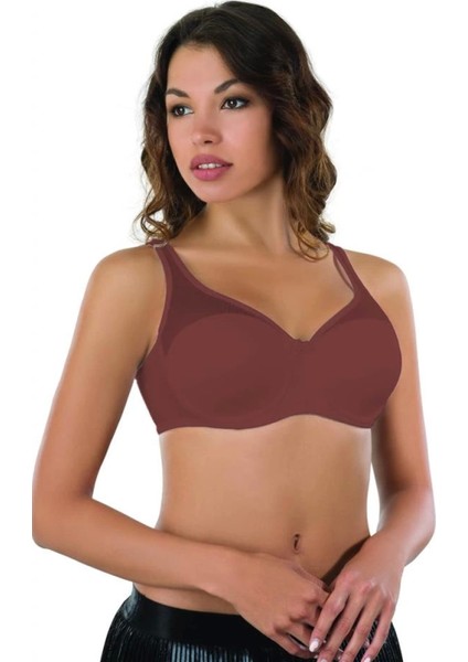 Modlive Bordo Emay 167 Tül Push Up Toparlayıcı Sütyen