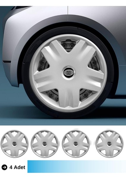Citroen C3 14 Inç Jant Kapağı Amblemli Gri (4-Adet) 140 MJDT-MB-6264