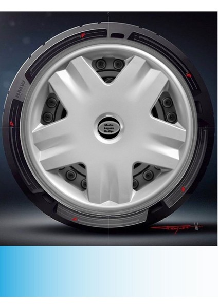 Citroen C3 14 Inç Jant Kapağı Amblemli Gri (4-Adet) 140 MJDT-MB-6264