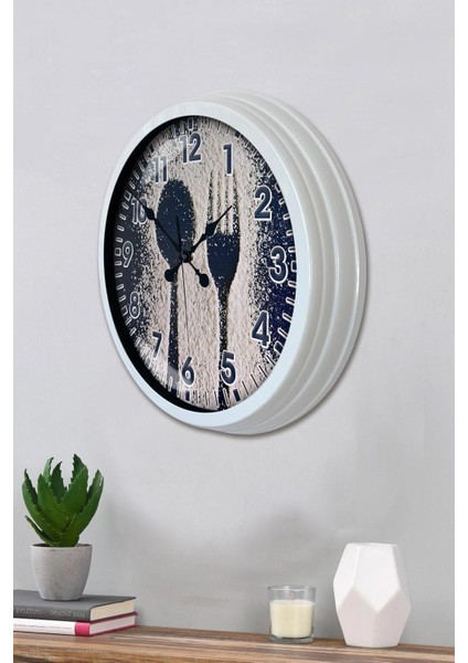 40 cm Metal Duvar Saati, Beyaz, Geometrik Tasarım, Modern Dekorasyon için Ideal fiyatları