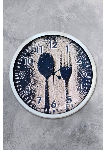 40 cm Metal Duvar Saati, Beyaz, Geometrik Tasarım, Modern Dekorasyon için Ideal fırsatları