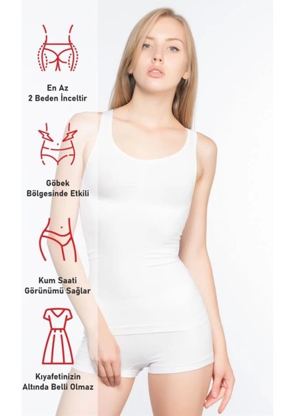 Modlive Beyaz Emay 5015 Kalın Askılı Atlet Korse fırsatları