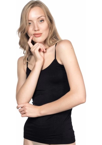 Modlive Siyah Emay 5001 Soft Ip Askılı Uzun Atlet
