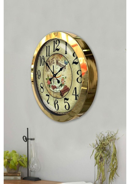 Renkli Geometrik Metal Mutfak Duvar Saati, 36 cm, Şık ve modern tasarım modelleri