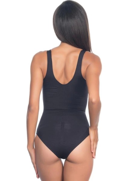 Modlive Siyah Emay 2018 Kalın Askılı Body Korse modelleri