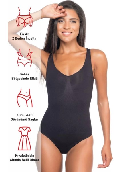 Modlive Siyah Emay 2018 Kalın Askılı Body Korse fırsatları