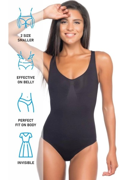 Modlive Siyah Emay 2018 Kalın Askılı Body Korse indirimleri