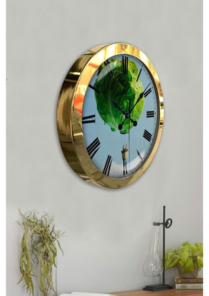 36 cm altın renkli modern metal duvar saati, şık ve kullanışlı tasarım fırsatları