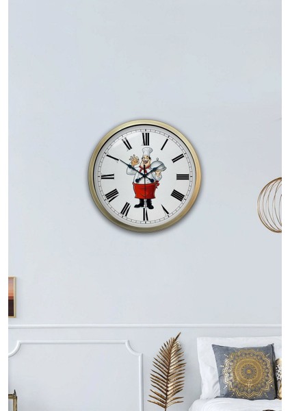 40 cm Çok Renkli Modern Metal Mutfak ve Duvar Saati, Şık ve Zarif Tasarım fırsatları