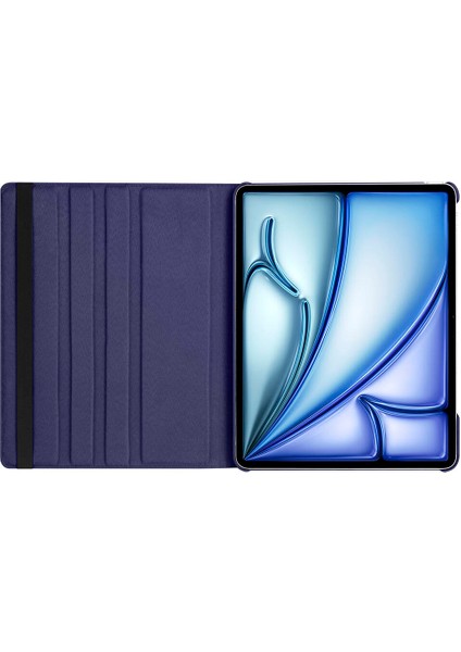 Apple iPad Air 13 2025 M3 Dönebilen Standlı Kılıf - Lacivert