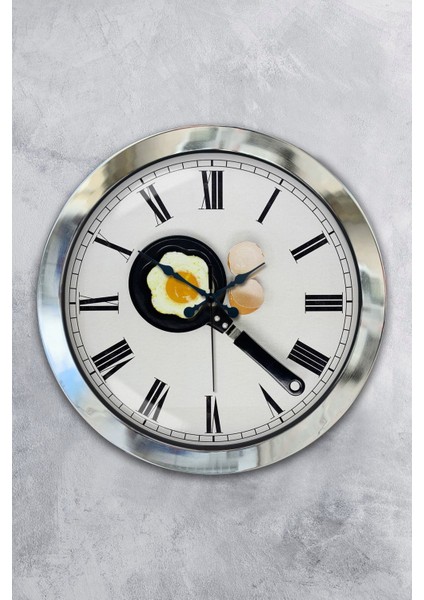 Çok Renkli Geometrik Metal Mutfak Duvar Saati, 36 cm, şık ve kullanışlı tasarım