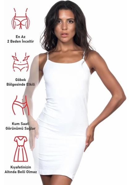 Modlive Beyaz Emay 5050 Kombinezon Korse fırsatları