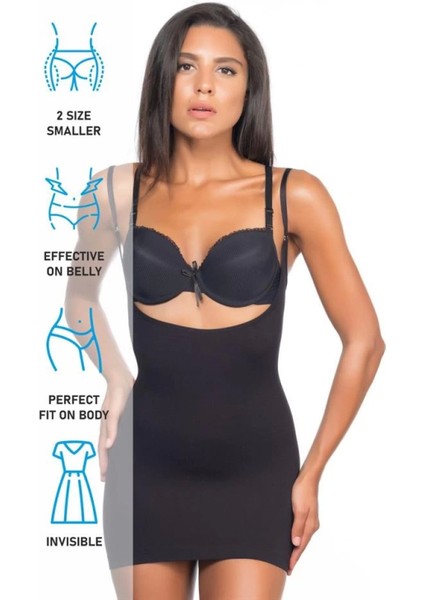 Modlive Siyah Emay 5043 Göğsü Açık Masajlı Korse indirimleri