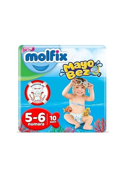 Mayo Bebek Bezi Swimming Pants 5- 6 Beden 10 Adet 14+ kg