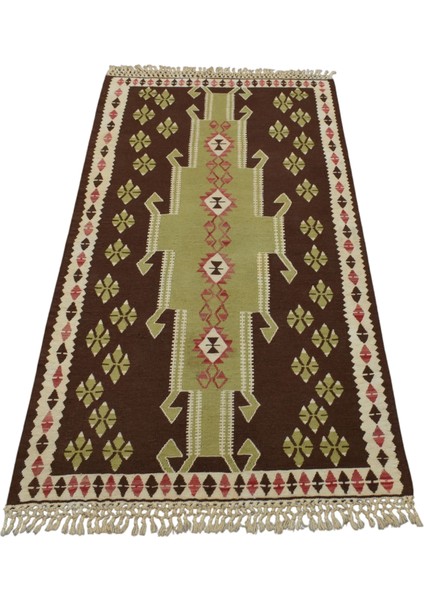 El Dokuma Yün Afgan Kilimi 0096 - Vintage - Çok Renkli fiyatları