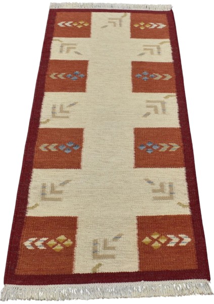 El Dokuma Yün Modern Yolluk Izmir Kilimi 0093 - Yeni - Çok Renkli modelleri