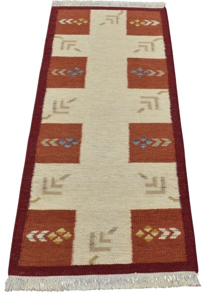 El Dokuma Yün Modern Yolluk Izmir Kilimi 0093 - Yeni - Çok Renkli fırsatları