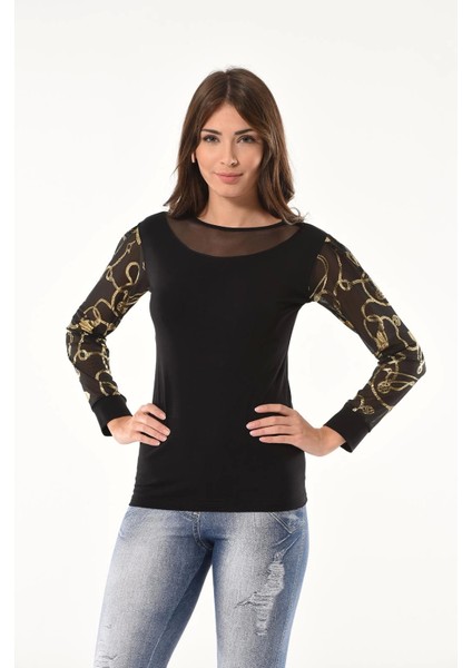 - Varak Desenli Uzun Kol Body 144