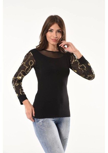 - Varak Desenli Uzun Kol Body 144