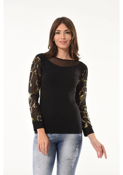 - Varak Desenli Uzun Kol Body 144