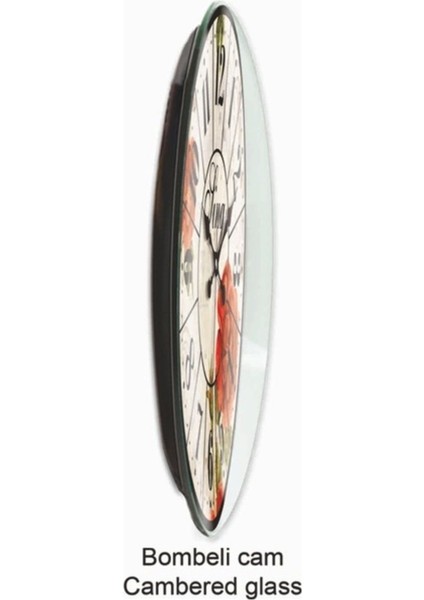 Retro tarz 35x35 cm kahverengi cam duvar saati, şık ve kullanışlı ev ve ofis dekoru modelleri