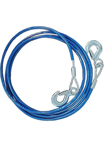 2 Ton Çelik Çekme Halatı, 4,5 mm, 2,5 m, Döküm Kanca, İzoleli, Türkiye Menşei