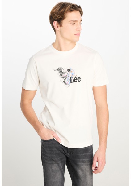 %100 Pamuk Regular Fit Normal Kesim Bisiklet Yaka Kırık Beyaz Tişört fiyatları