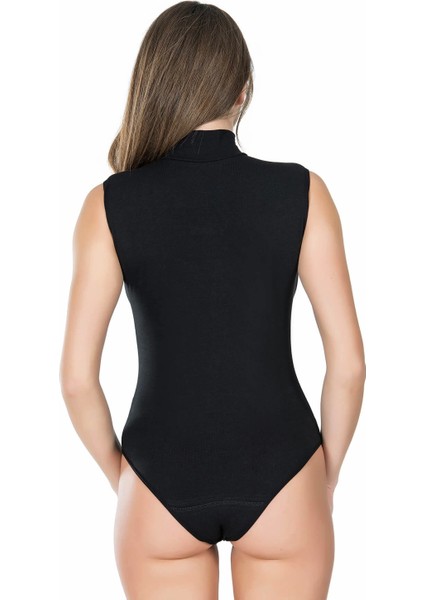 - Balıkçı Yaka Çıtçıtlı Kadın Body 319