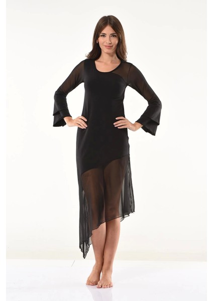 - Transparan Detaylı Uzun Elbise 958 fiyatları