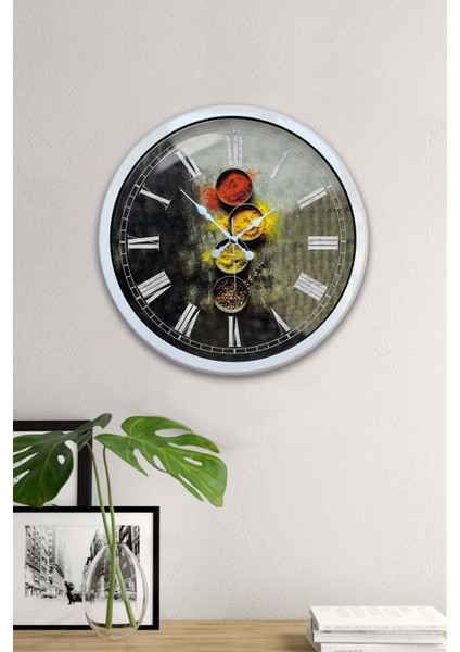 40 Cm Modern Beyaz Metal Mutfak Duvar Saati fiyatları