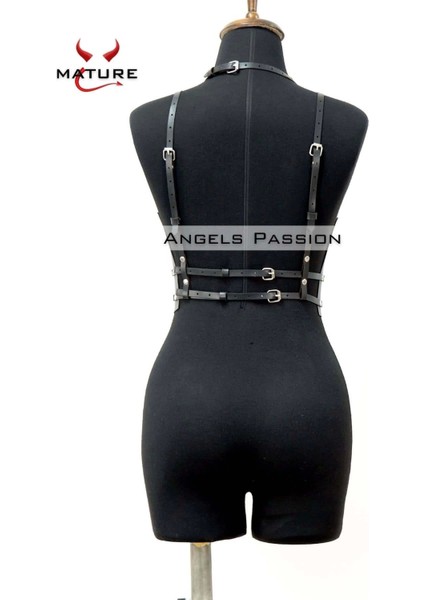 Modlive Göğüs Detaylı Deri Harness Büstiyer, Şık Deri Korse - APFT872 indirimleri