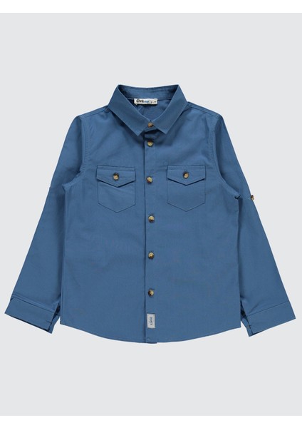 Erkek Çocuk Tişörtlü Gömlek 6-9 Yaş Indigo fırsatları