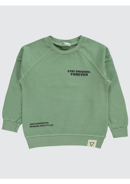 Erkek Çocuk Sweatshirt 2-5 Yaş Haki