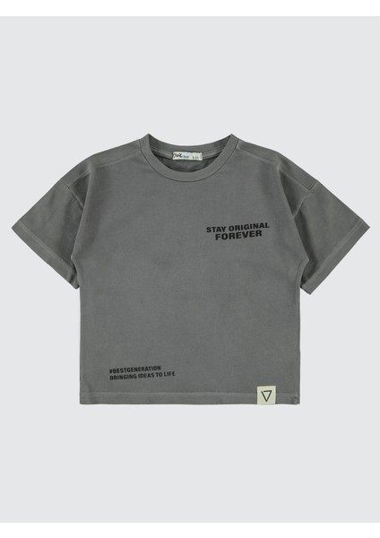 Erkek Çocuk Tişört 2-5 Yaş Antrasit