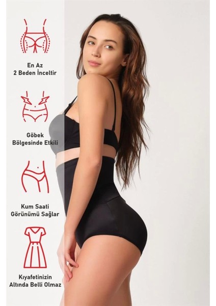 Modlive Siyah Emay 2005 Bel Korseli Pop Up fırsatları