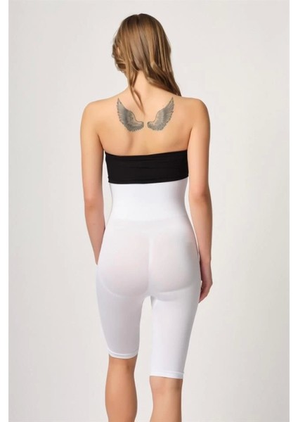 Modlive Beyaz Emay 2044 Yüksek Bel Double Uzun Paçalı Korse modelleri