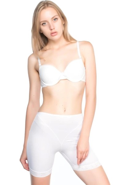 Modlive Beyaz Emay 2002 Paça Dantelli Pop Up