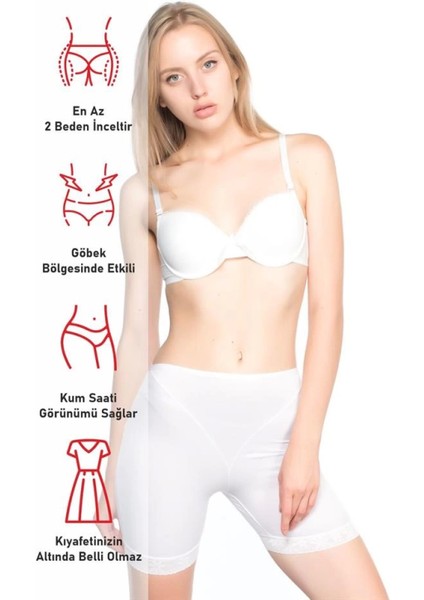 Modlive Beyaz Emay 2002 Paça Dantelli Pop Up fırsatları