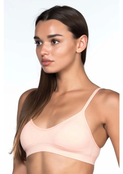 Modlive Pudra Emay 4020 Pedli Ince Askılı Sütyen Korse