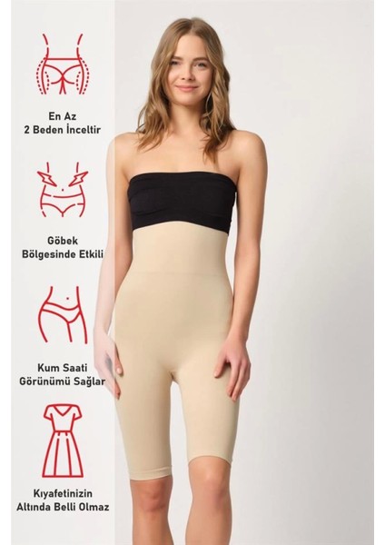 Modlive Ten Emay 2044 Yüksek Bel Double Uzun Paçalı Korse fırsatları