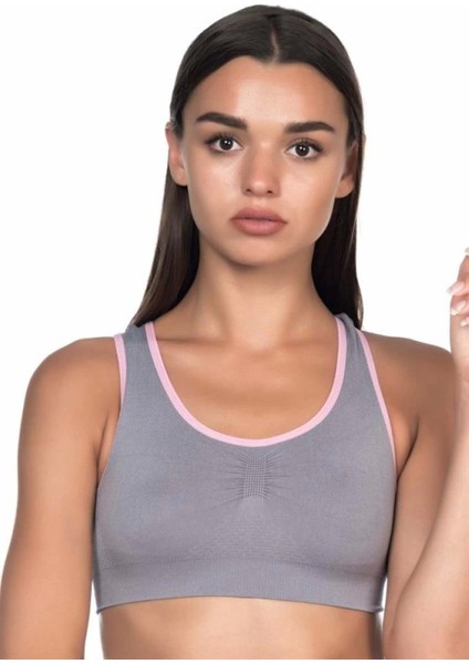 Modlive Gri Pembe Emay 4024 Double Sütyen Korse modelleri