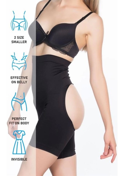 Modlive Siyah Emay 2063 Popo Açık Paçalı Korse indirimleri